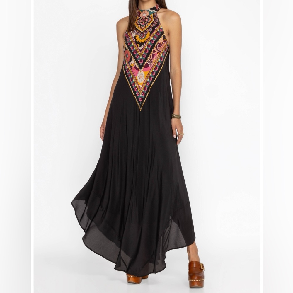 Johnny Was Nadia Halter Maxi Dress - Size S